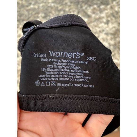 Warners Black and Beige inside Bra Size 36C - Picture 3 of 3